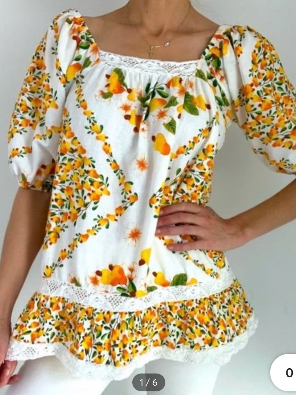 Nicole Miller Cashew Print top/ mini dress